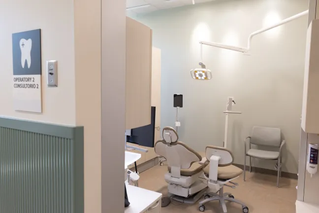 Interior of dental exam room