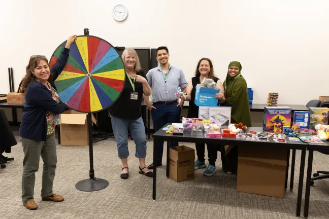 Prize and game booth atIntellectual and Developmental Disabilities Information and Resource Fair
