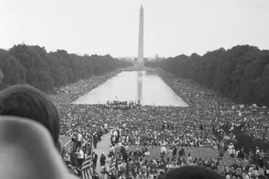 The 1963 March on Washington via Library of Congress