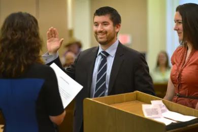 Commissioner Jules Bailey takes oath of office
