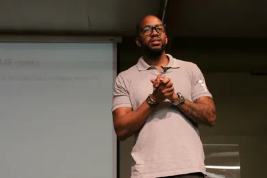 Mitchell Jackson at the Life Beyond Walls workshop.