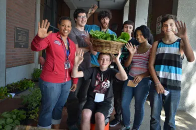 2014 Youth-run farmer's market at the Multnomah Building