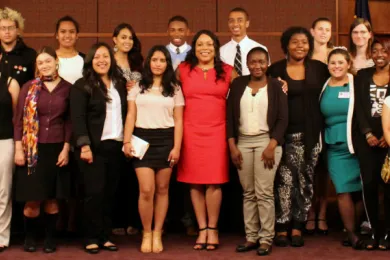 Commissioner Smith with 2014 SummerWorks interns