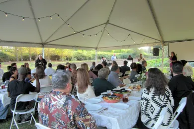 photo of guests at Farm to Table Dinner 2014
