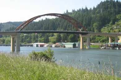 The Sauvie Island Bridge is the gateway to a rural agricultural community.