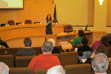 Chair Kafoury addresses CBAC members