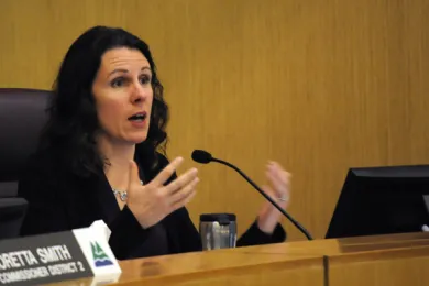 Chair Kafoury at the Feb. 12 board meeting. 