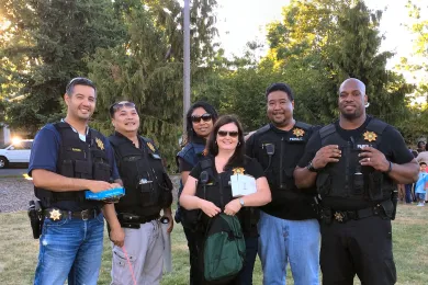 Multnomah County Department of Community Justice employees at 2014 National Night Out Events 