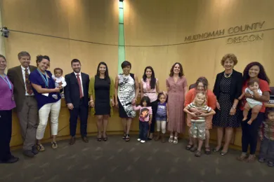 Breast feeding awareness month proclamation group photo