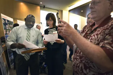 Attendees at outreach event for Central Courthouse contractors.