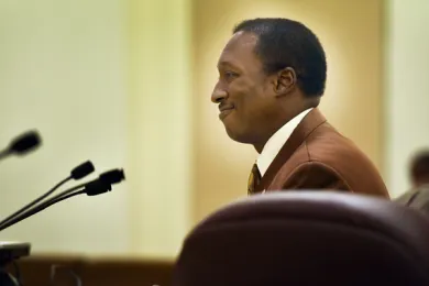 County Purchasing's Lee Fleming talks to the board about  Minority Enterprise Development Week at Thursday's board meeting.