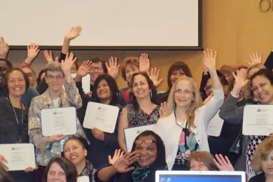 Group photo of staff in 2015 years of service ceremony. 