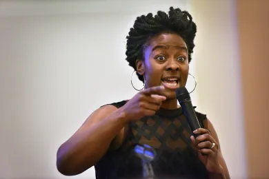 Dr. Alisha Moreland-Capuia delivered the keynote speech for Wednesday's Martin Luther King Jr. celebration