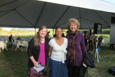 Christina McMahan Assistant Director Juvenile Services Divsion, Sidney Morgan, Restorative Justice Coordinator and Commissioner Diane McKeel