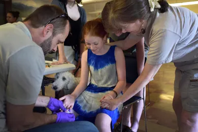On Monday, June 6 Ronda Royal took her kids AJ, Annie and Amity to get tested for lead exposure at a county-lead clinic. 