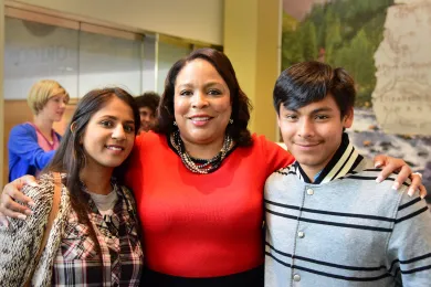 Mamta Lal, Commissioner Loretta Smith and Miguel Becab