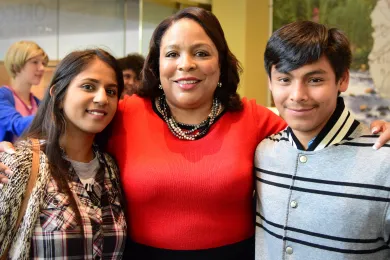 Mamta Lal, Commissioner Loretta Smith and Miguel Becab