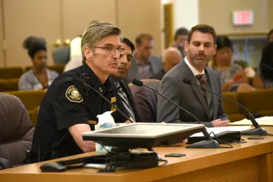 Portland Police Chief Mike Marshman thanked the board for their support of spouses of fallen public safety officers
