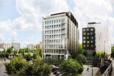 HDHQ view from Broadway Bridge, November 2016