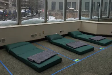 Interior view of new Columbia shelter