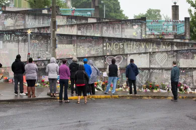 Scene from memorial wall at MAX Hollywood Station
