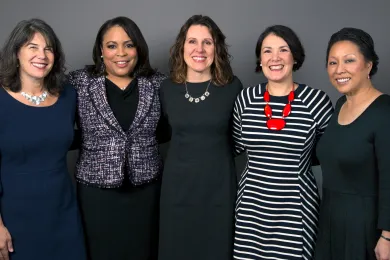 From left: Commissioners Meieran and Smith, Chair Kafoury and Commissioners Vega Pederson and Stegmann