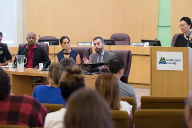 Multnomah County Commissioner Lori Stegmann organized dialogue on threats facing some immigrants in Oregon