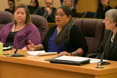 From left: Rose Bak, co-director of the Youth and Family Services; Oregon State Representative Tawna Sanchez; and Pam Haan, supervising attorney at Legal Aid Services of Oregon.