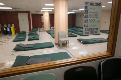 Inside one of the sleeping rooms at the 5th Avenue Shelter.