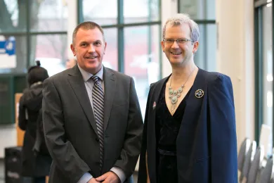 County Elections Director Tim Scott (left) and Precinct Committeeperson candidate Venn Sage Wylde