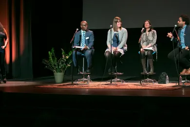 Panelists the SPARC kickoff hosted by A Home for Everyone on March 19, 2018, at Revolution Hall.