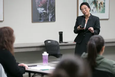 Commissioner Lori Stegmann discussions the 2018 legislative session at the East County April 5.