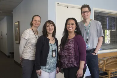 From left: HAT team members Barbara Fletcher, Alisha Morton, Ederlinda Ortiz, and David Riley