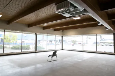 Inside the future site of the Foster Road shelter.