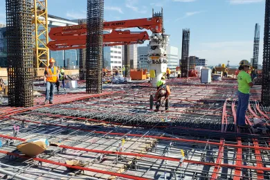 View from Multnomah County Central Courthouse Construction Project on Southwest 1st and Madison