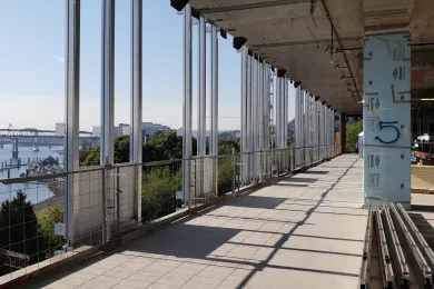 View of Multnomah County Central Courthouse Project structural support system or curtain wall.
