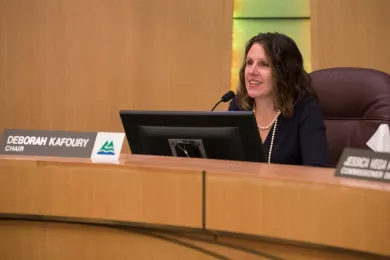 Chair Deborah Kafoury at the Board of Commissioners meeting Nov. 8, 2018.