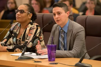 Dani Bernstein, Office of Community Involvement, describes workgroup recommendations.