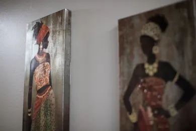 Decorations inside the Diane Wade House.