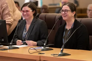 Auditor Jennifer McGuirk and Principal Auditor Caroline Zavitkovski briefed the Board on a review of mental health programs. 