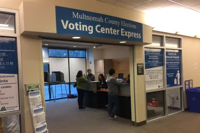The Voting Center Express is open April 27 to Election Day, May 19, 2020.  will be following physical distancing guidelines established by the state and Centers for Disease Control and Prevention.