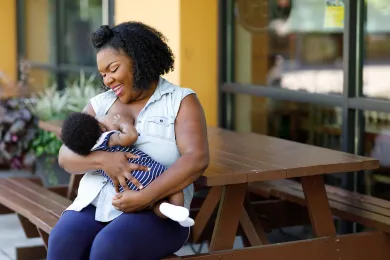 Billiethia Broussard, a medical assistant at Rockwood clinic and member of the Workforce Equity Strategic Plan Committee, nursed her son for 18 months.