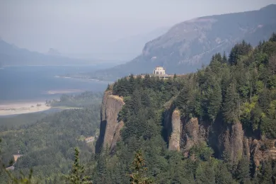 Haze fills the Columbia Gorge Sept. 9 as smoke moves toward Multnomah County.