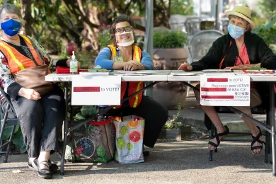  From left: Multnomah County Voter Assistance Team membesrs Christine Wilson, Cheri Kelly and Courtney Scott. 