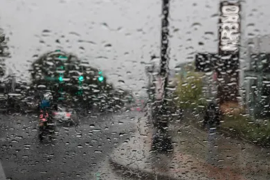 Rainy scene in Multnomah County.