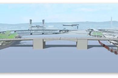 An earthquake-ready Burnside Bridge could include a cable-stayed design.