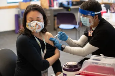 County worker vaccinated