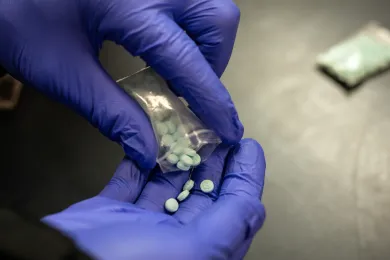 Counterfeit pills containing fentanyl seized by the Multnomah County Sheriff's Office, 2021