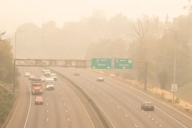 Smoky skies above Multnomah County, Sept. 16, 2020