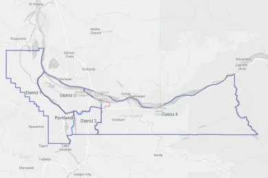 2021 draft Multnomah County redistricting map